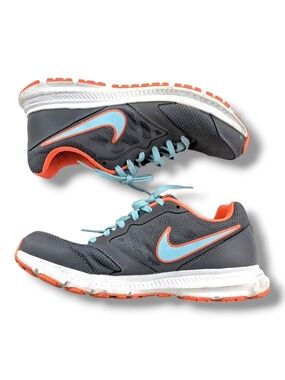 Nike Women's Downshifter 6, Grey, Orange & Teal, Soce 8.5